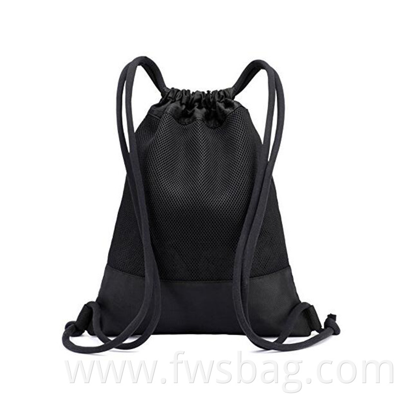 Large Durable Water Resistant Sports Drawstring Gym Sack Bag Basketball Backpack polyester women backpack shoulder bag
